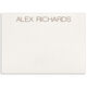 Modern Large Name Letterpress Flat Note Cards Image 3 of 5